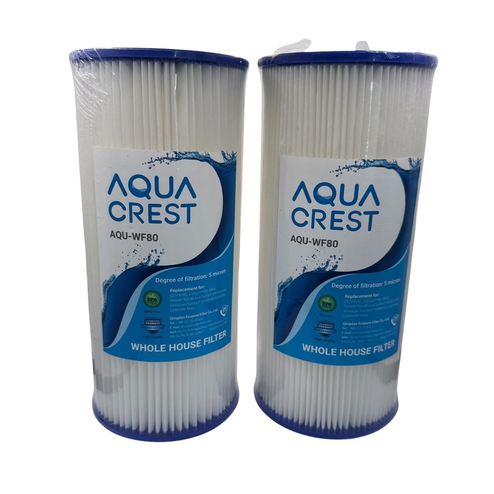 2 Aqua Crest Water Filters AQU-WF80 Whole House - GE FXHSC BPA FREE BRAND NEW🏵️